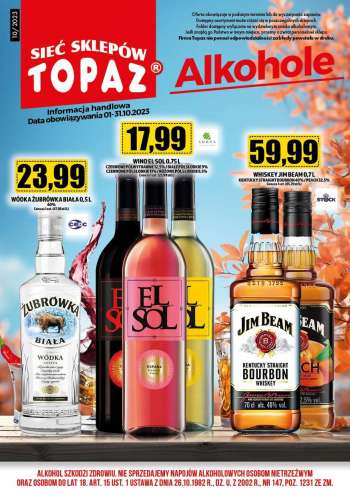 Gazetka Topaz - 1.10.2023 - 31.10.2023.