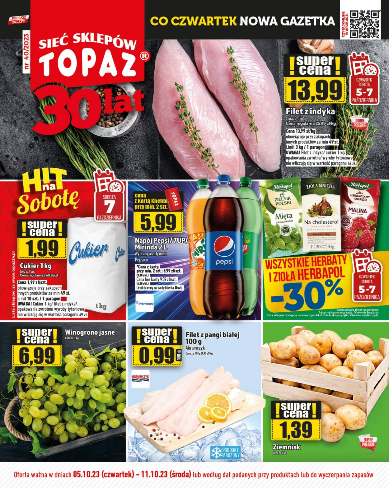 Gazetka Topaz - 5.10.2023 - 11.10.2023. Strona 1