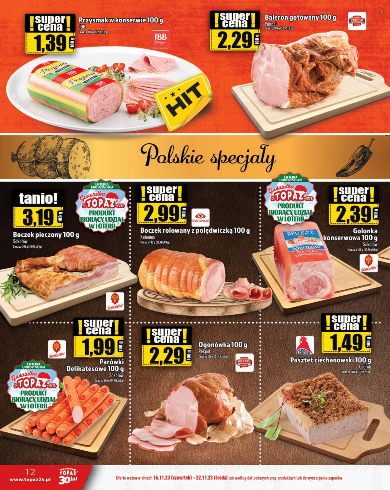 Gazetka Topaz - 16.11.2023 - 22.11.2023. Strona 12