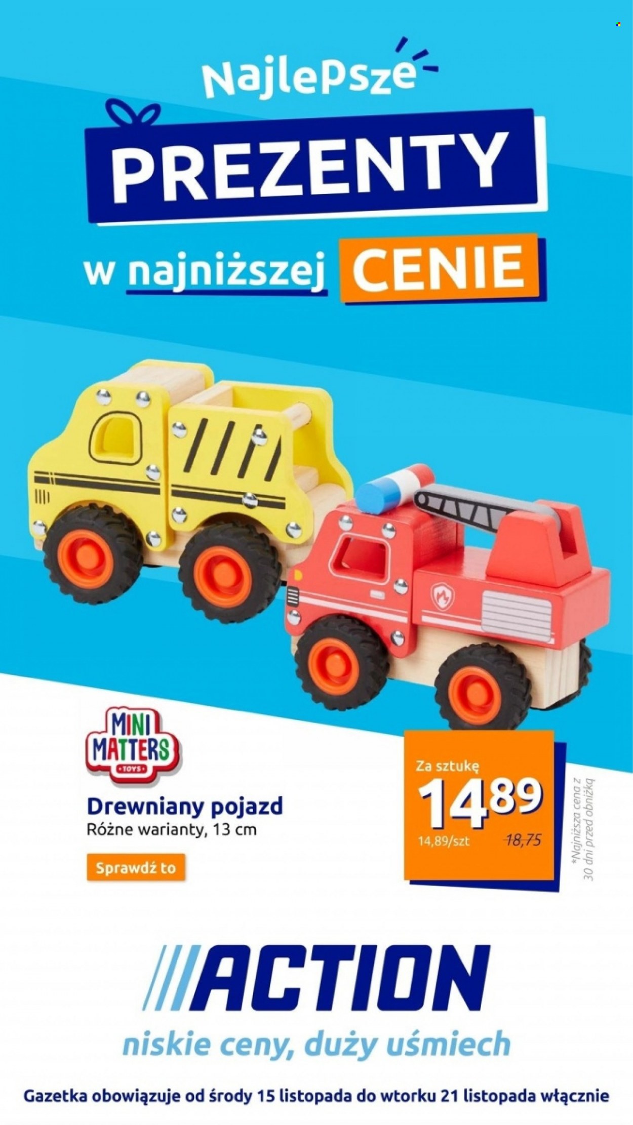 Gazetka Action - 15.11.2023 - 21.11.2023. Strona 1