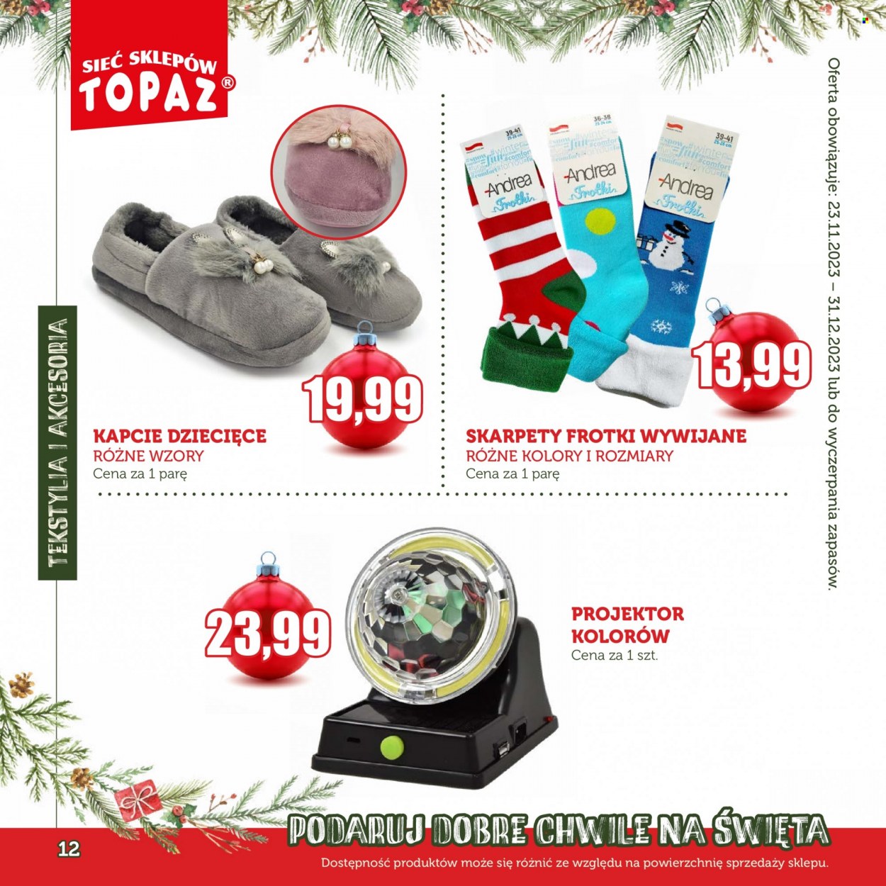 Gazetka Topaz - 23.11.2023 - 31.12.2023. Strona 12