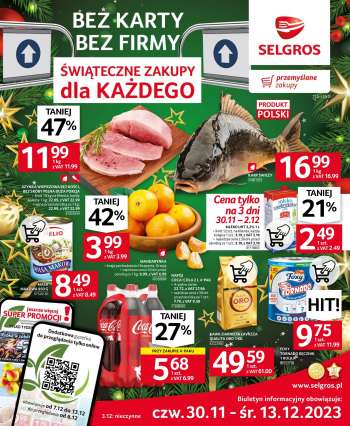 Gazetka Selgros - 30.11.2023 - 13.12.2023.