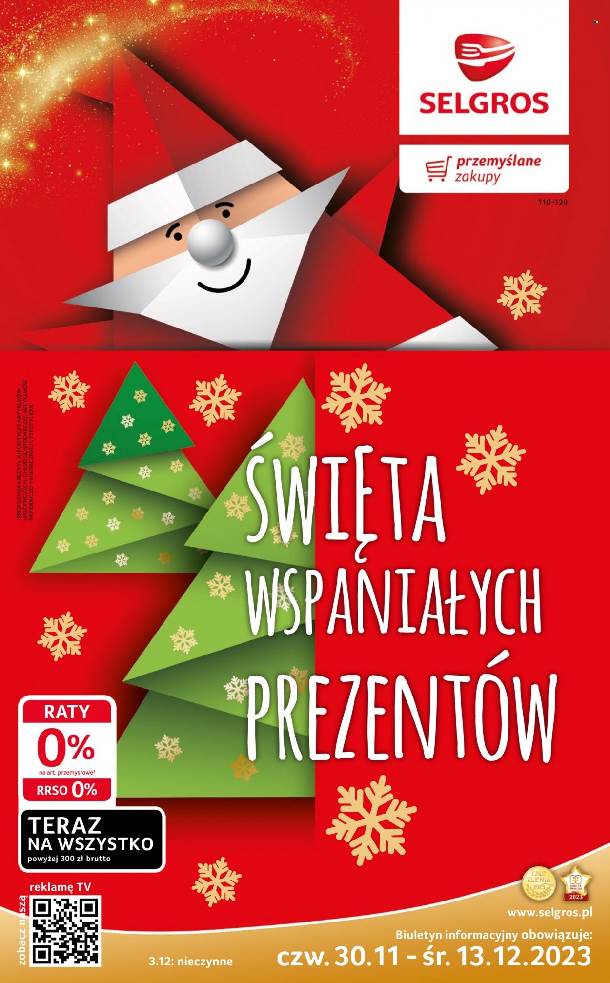 Gazetka Selgros - 30.11.2023 - 13.12.2023. Strona 1