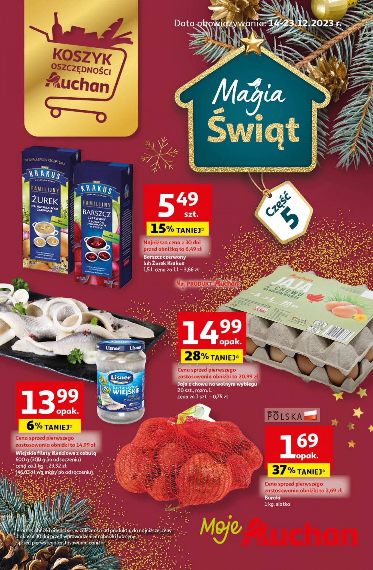 Gazetka Auchan - 14.12.2023 - 23.12.2023. Strona 1