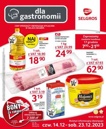Gazetka Selgros - 14.12.2023 - 23.12.2023.
