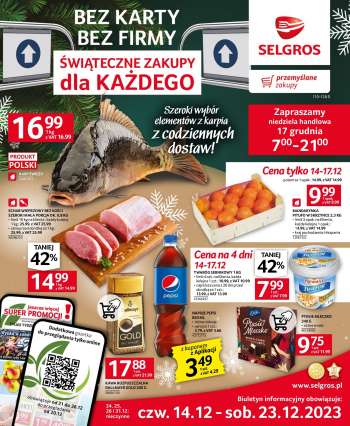 Gazetka Selgros - 14.12.2023 - 23.12.2023.