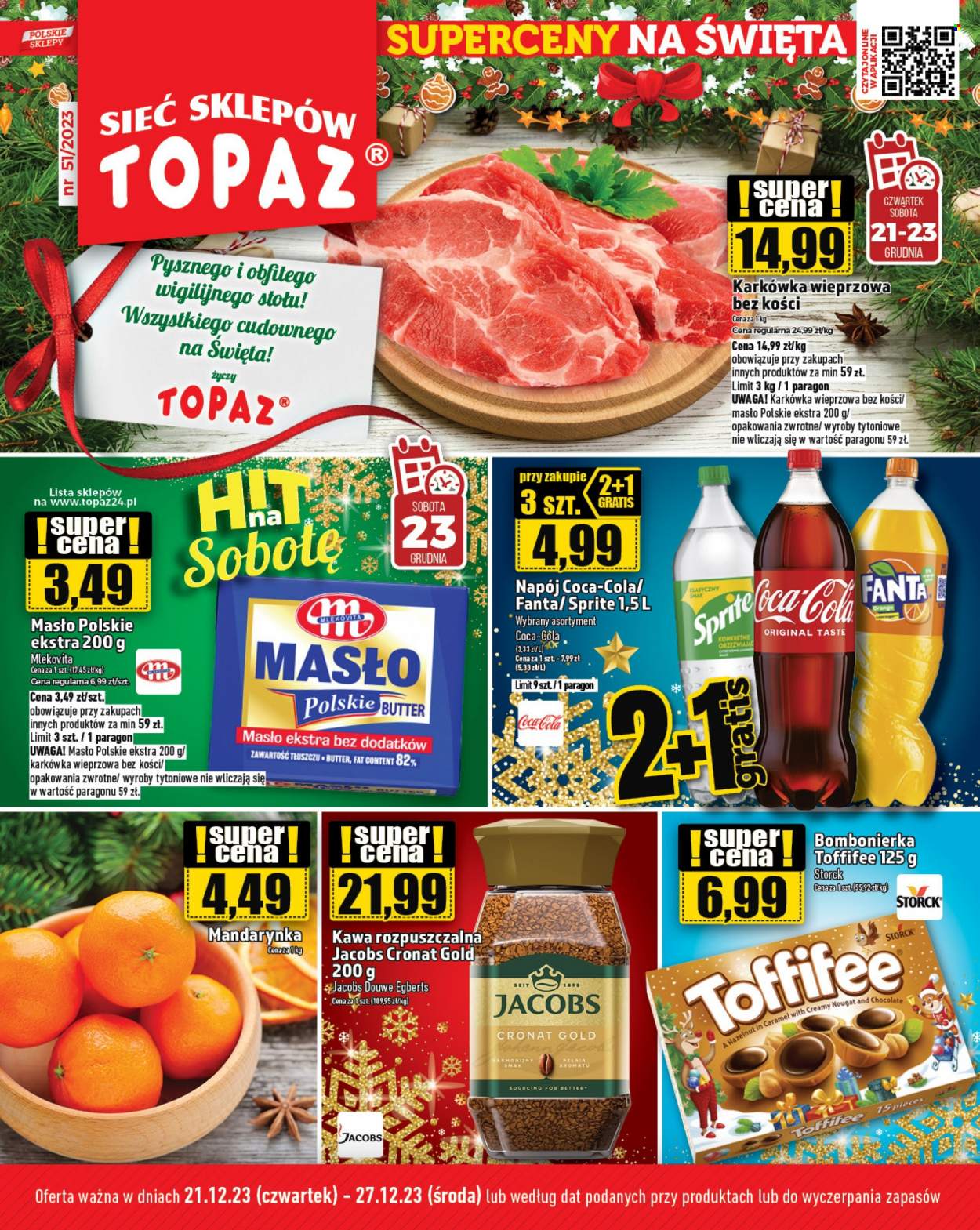 Gazetka Topaz - 21.12.2023 - 27.12.2023. Strona 1