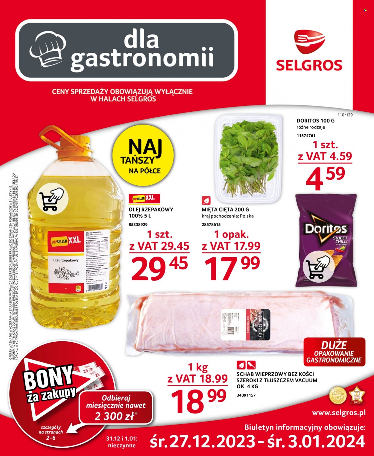 Gazetka Selgros - 27.12.2023 - 3.01.2024. Strona 1