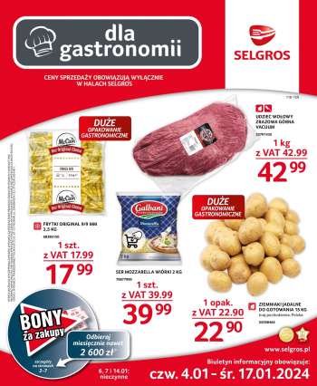 Gazetka Selgros - 4.01.2024 - 17.01.2024.