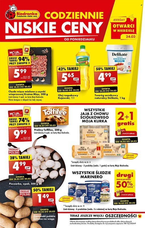 Gazetka Biedronka - 18.03.2024 - 24.03.2024. Strona 1
