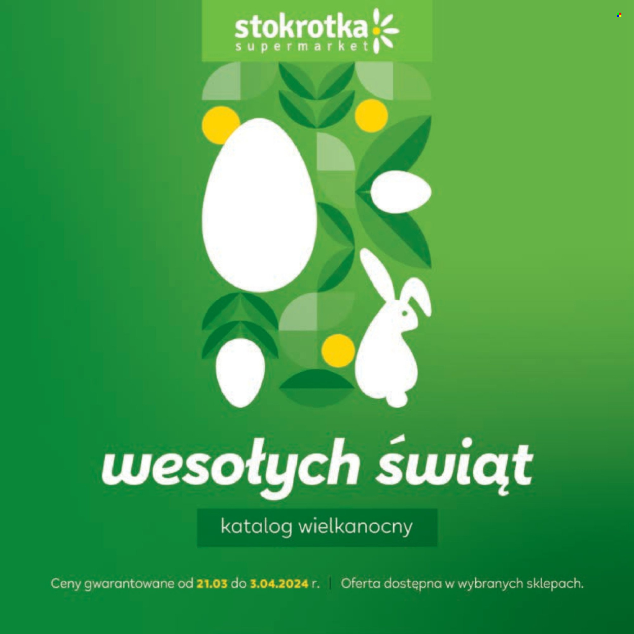 Gazetka Stokrotka Supermarket - 21.03.2024 - 3.04.2024. Strona 1