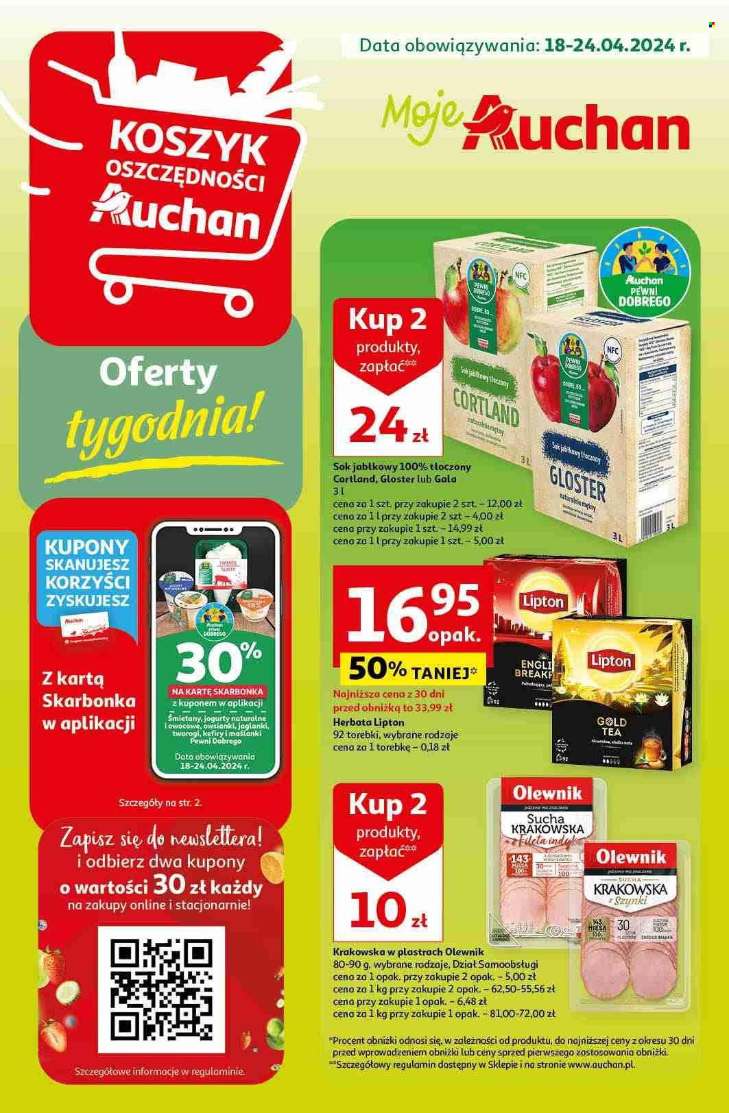 Gazetka Auchan - 18.04.2024 - 24.04.2024. Strona 1