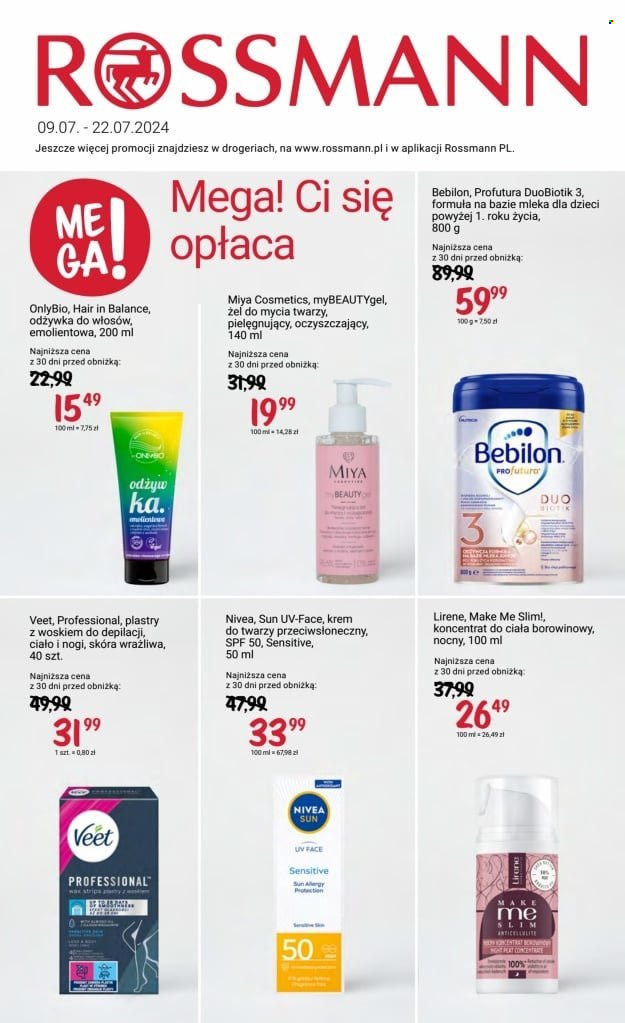 Leták Rossmann - 9.7.2024 - 22.7.2024. Strana 1