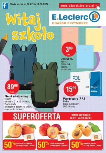 Gazetka E.Leclerc - 30.07.2024 - 10.08.2024.