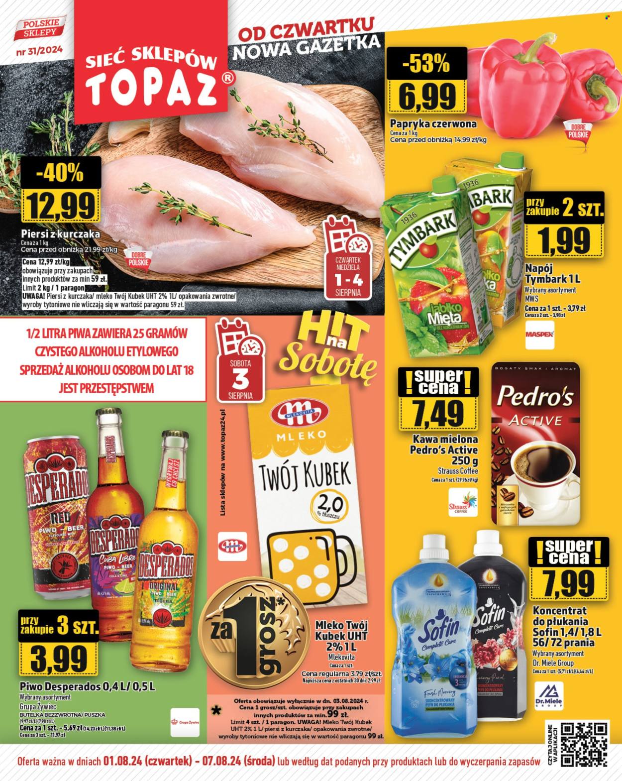 Gazetka Topaz - 1.08.2024 - 7.08.2024. Strona 1