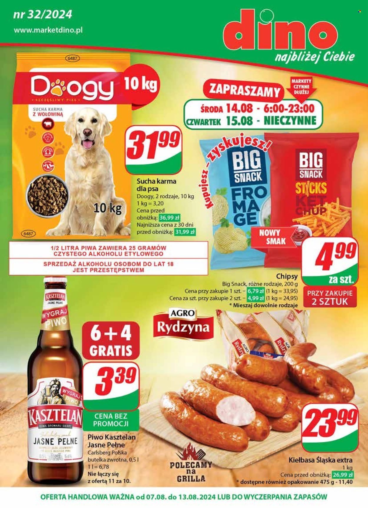 Gazetka Dino - 7.08.2024 - 13.08.2024. Strona 1