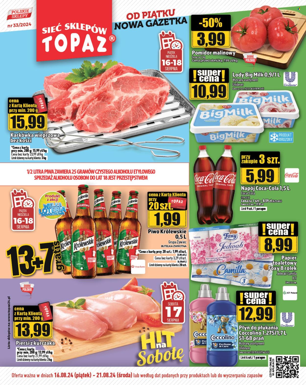 Gazetka Topaz - 16.08.2024 - 21.08.2024. Strona 1