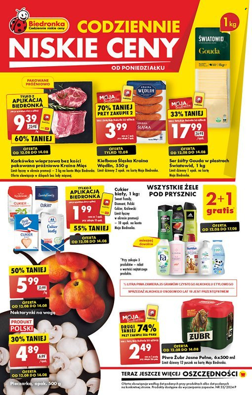 Gazetka Biedronka - 12.08.2024 - 17.08.2024. Strona 1