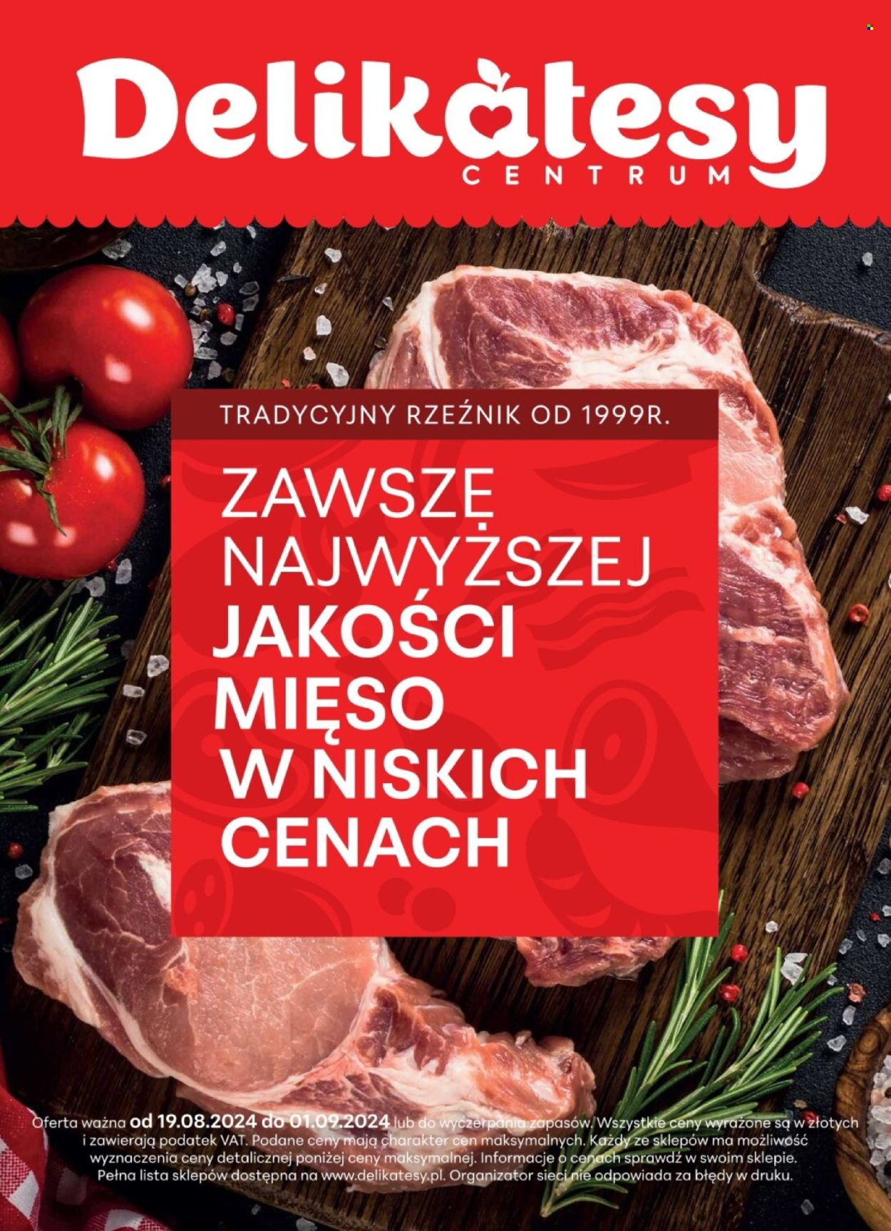 Gazetka Delikatesy Centrum - 19.08.2024 - 1.09.2024. Strona 1