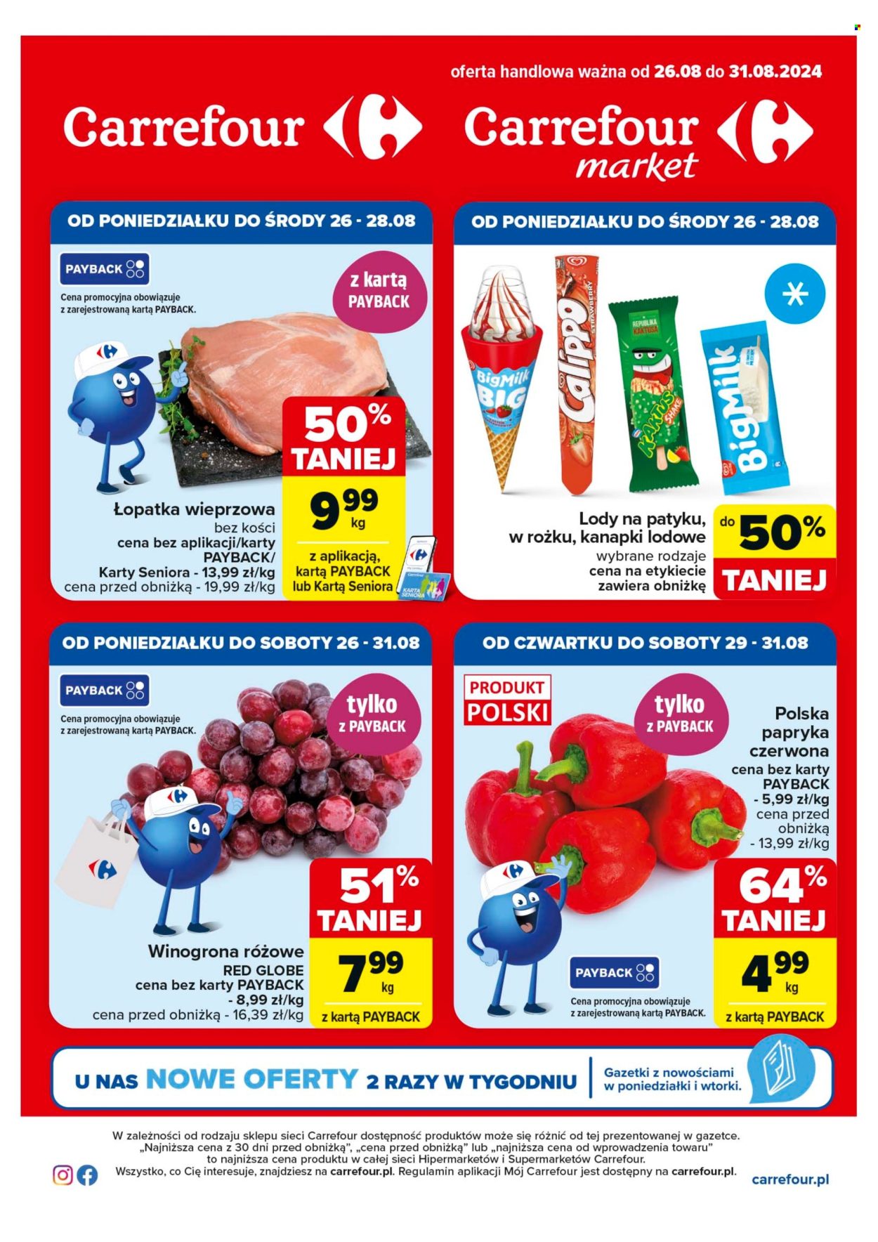 Leták Carrefour - 26.8.2024 - 31.8.2024. Strana 1