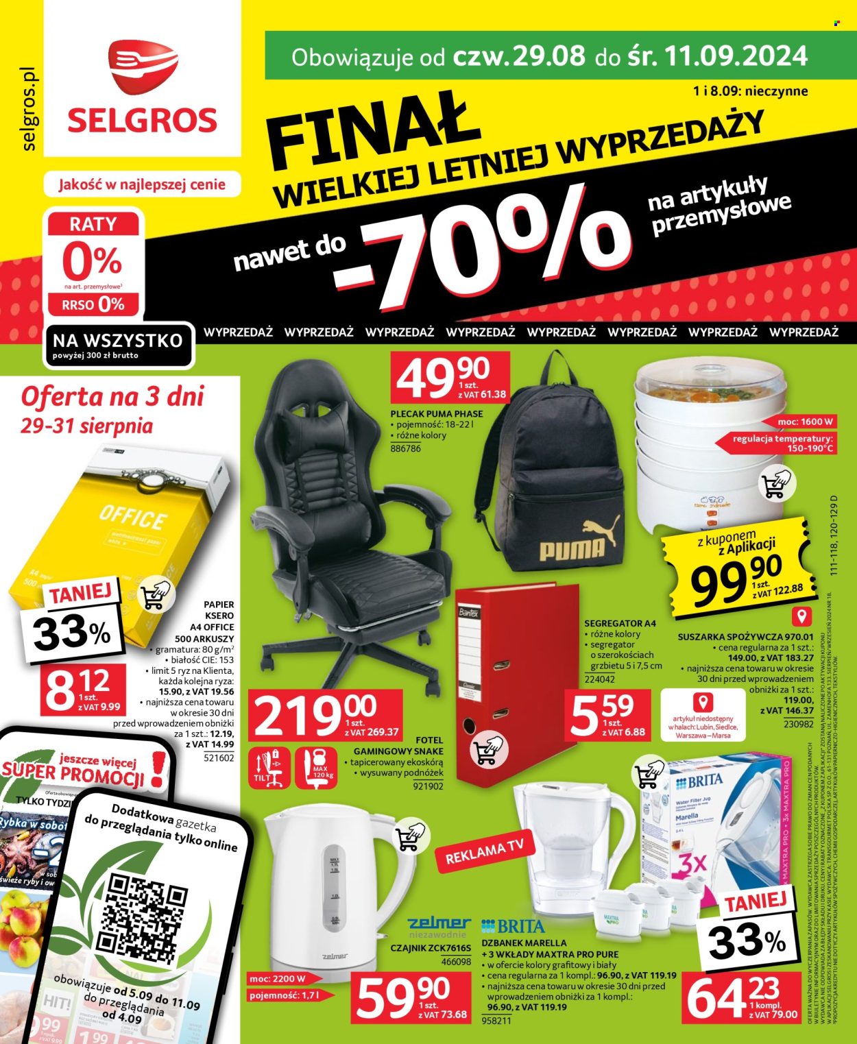 Gazetka Selgros - 29.08.2024 - 11.09.2024. Strona 1