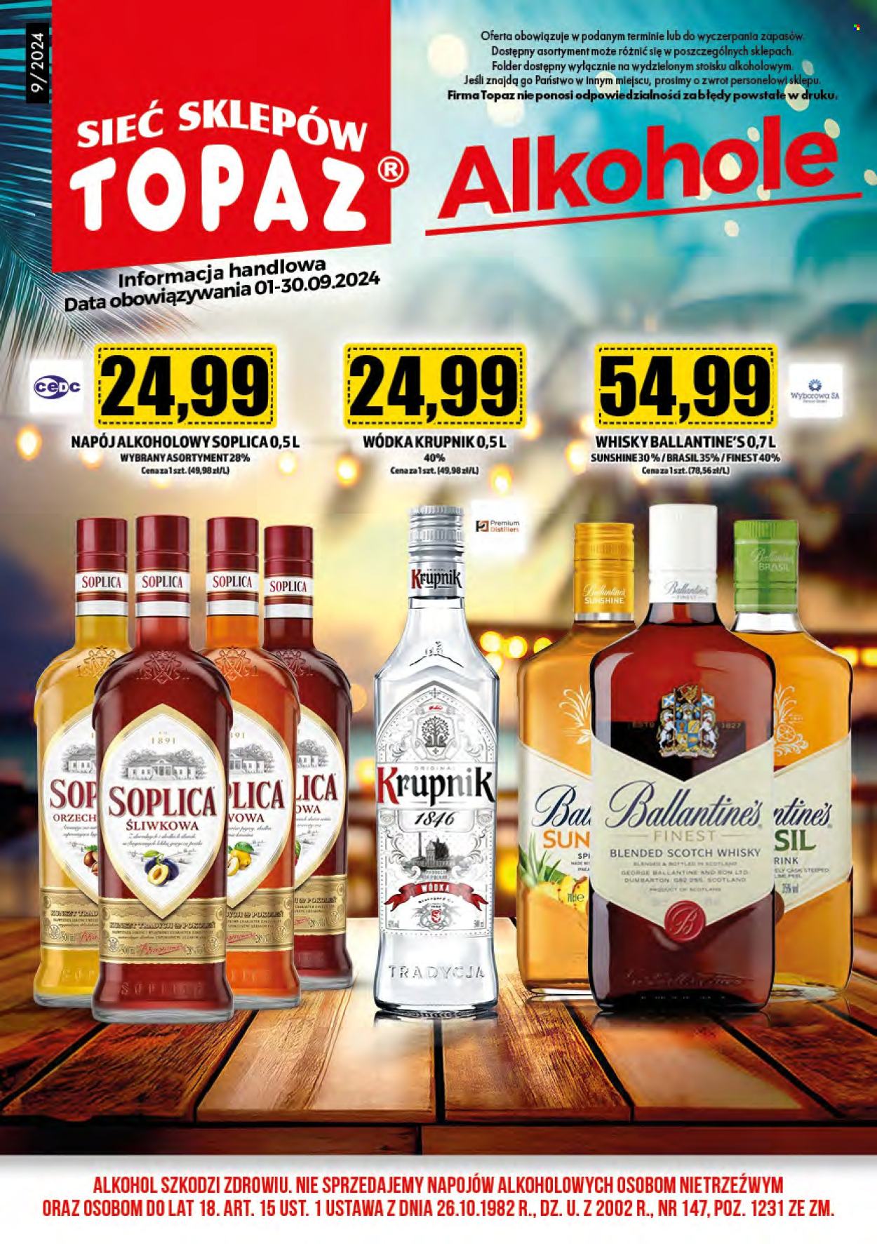 Gazetka Topaz - 1.09.2024 - 30.09.2024. Strona 1