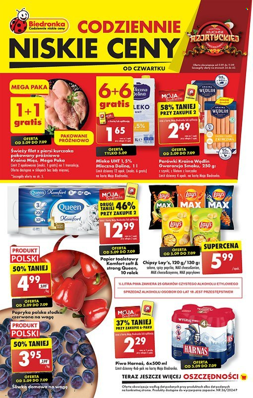 Gazetka Biedronka - 5.09.2024 - 11.09.2024. Strona 1
