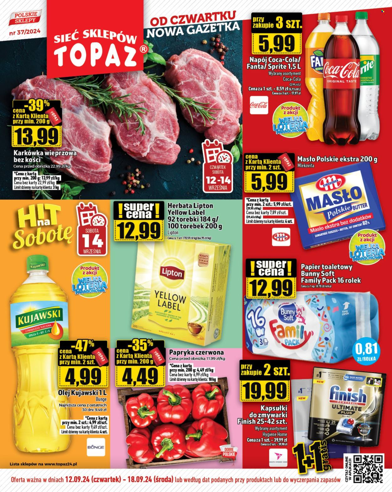 Gazetka Topaz - 12.09.2024 - 18.09.2024. Strona 1