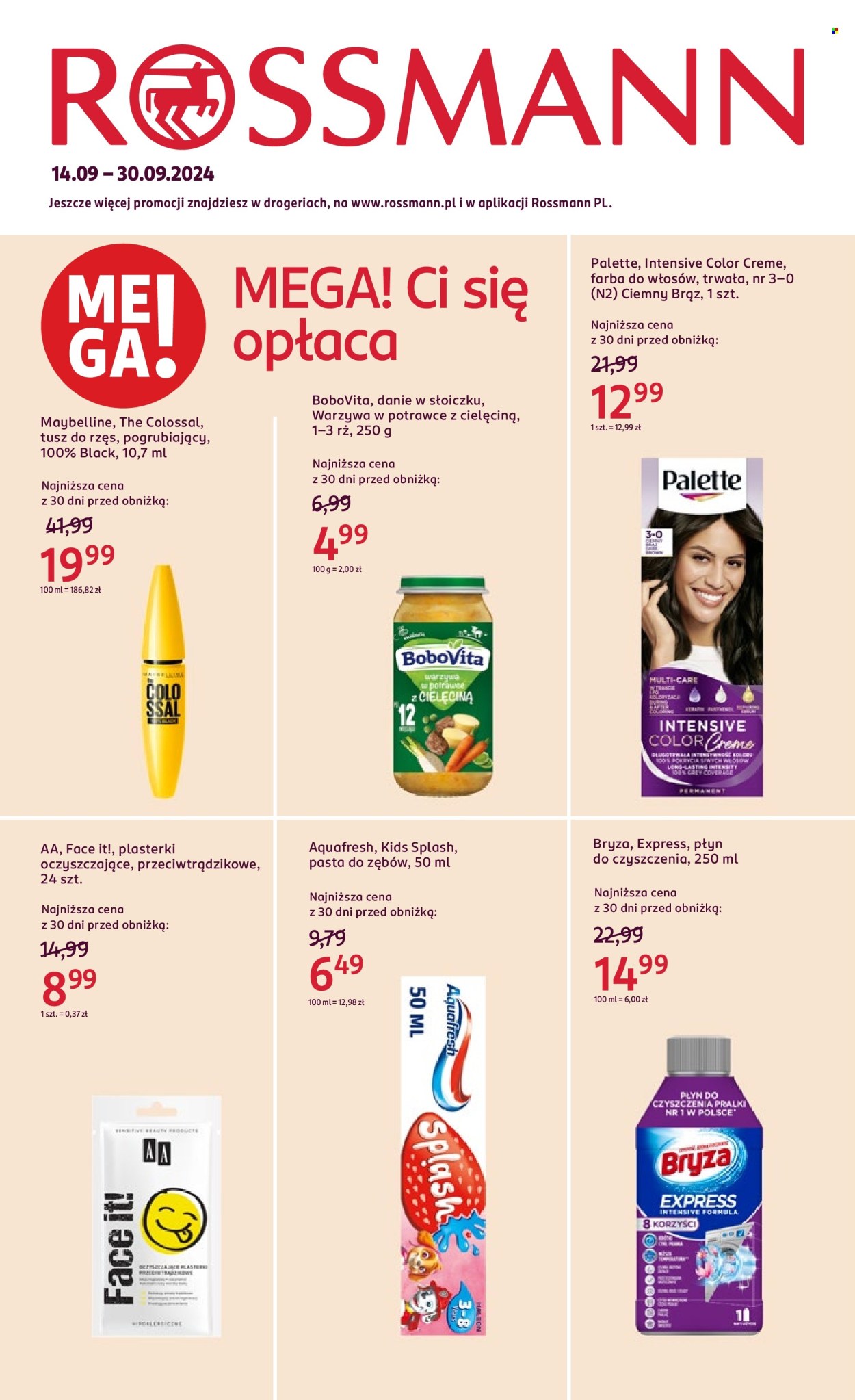 Leták Rossmann - 14.9.2024 - 30.9.2024. Strana 1