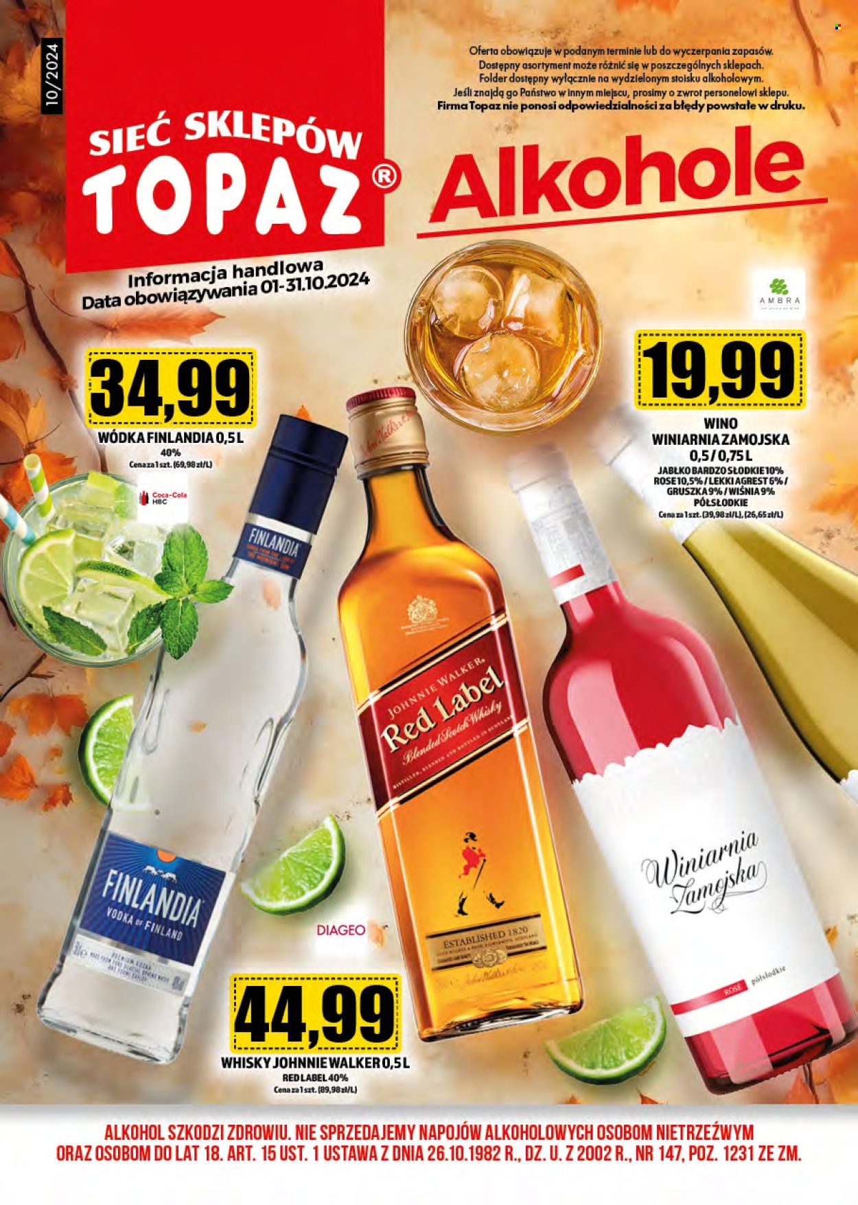 Gazetka Topaz - 1.10.2024 - 31.10.2024. Strona 1