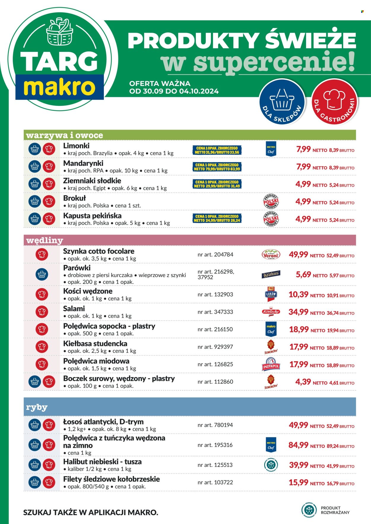 Gazetka Makro - 30.09.2024 - 4.10.2024. Strona 1