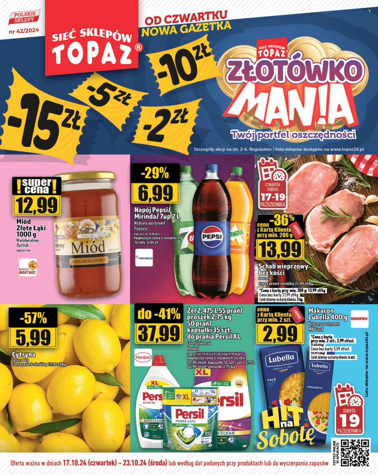 Gazetka Topaz - 17.10.2024 - 23.10.2024. Strona 1