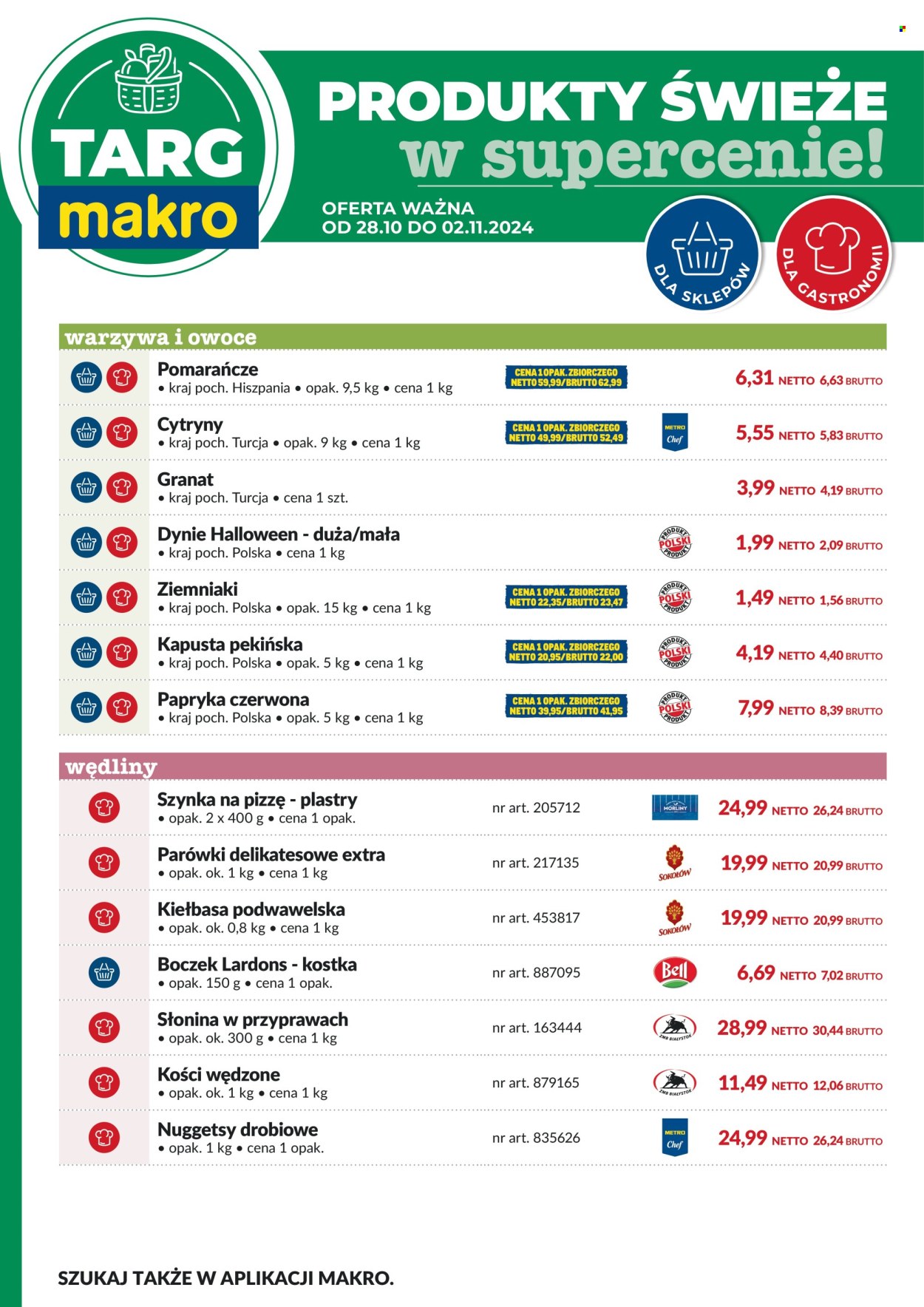 Gazetka Makro - 28.10.2024 - 2.11.2024. Strona 1