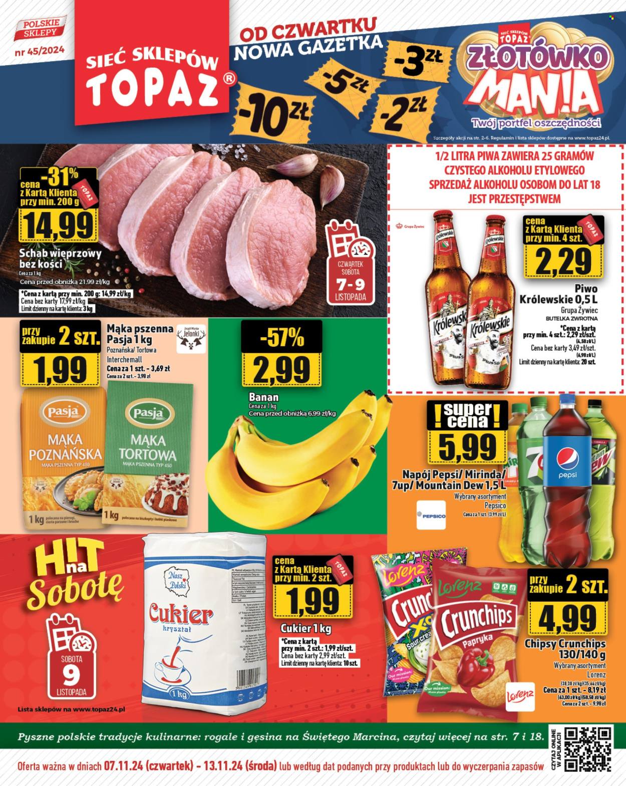 Gazetka Topaz - 7.11.2024 - 13.11.2024. Strona 1