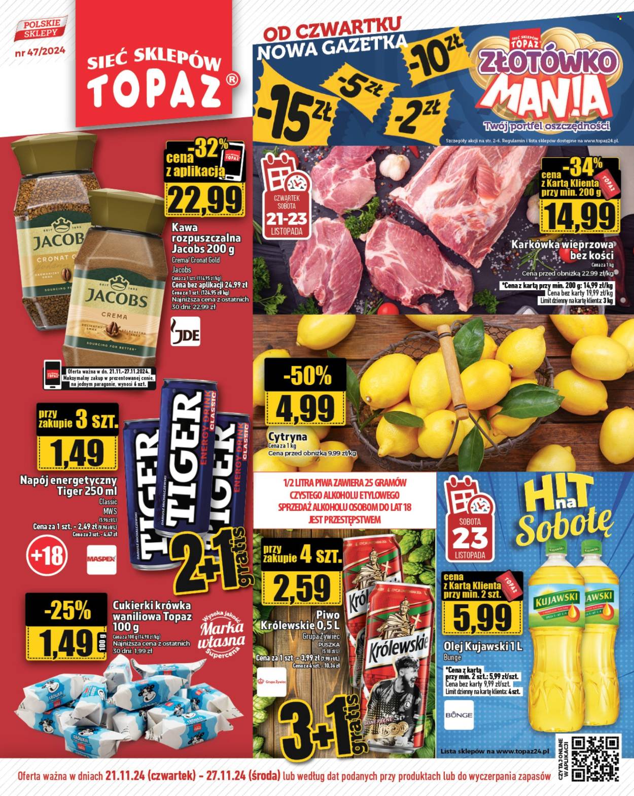Gazetka Topaz - 21.11.2024 - 27.11.2024. Strona 1
