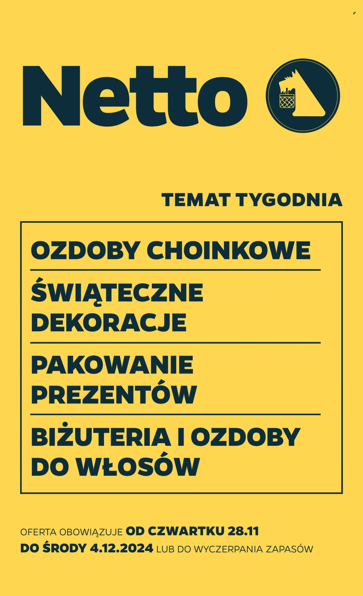 Gazetka Netto - 28.11.2024 - 4.12.2024. Strona 1