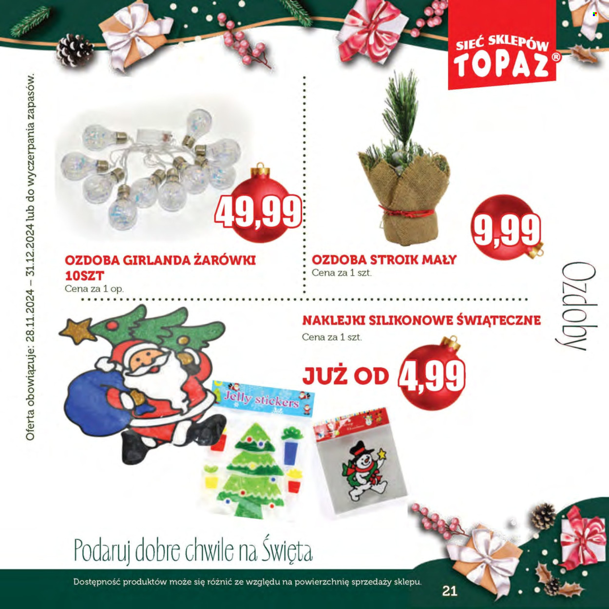 Gazetka Topaz - 28.11.2024 - 31.12.2024. Strona 21