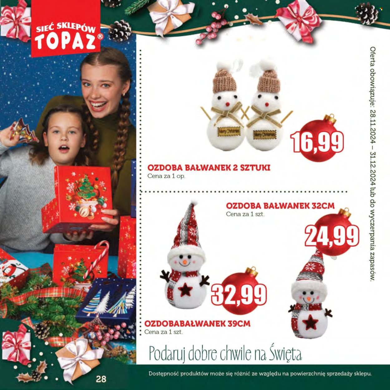 Gazetka Topaz - 28.11.2024 - 31.12.2024. Strona 28