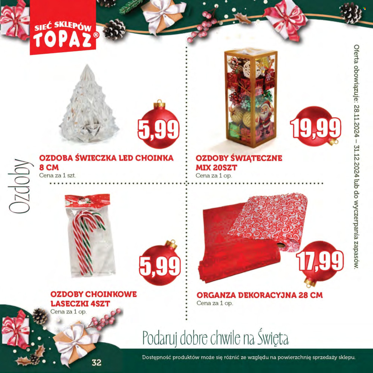 Gazetka Topaz - 28.11.2024 - 31.12.2024. Strona 32