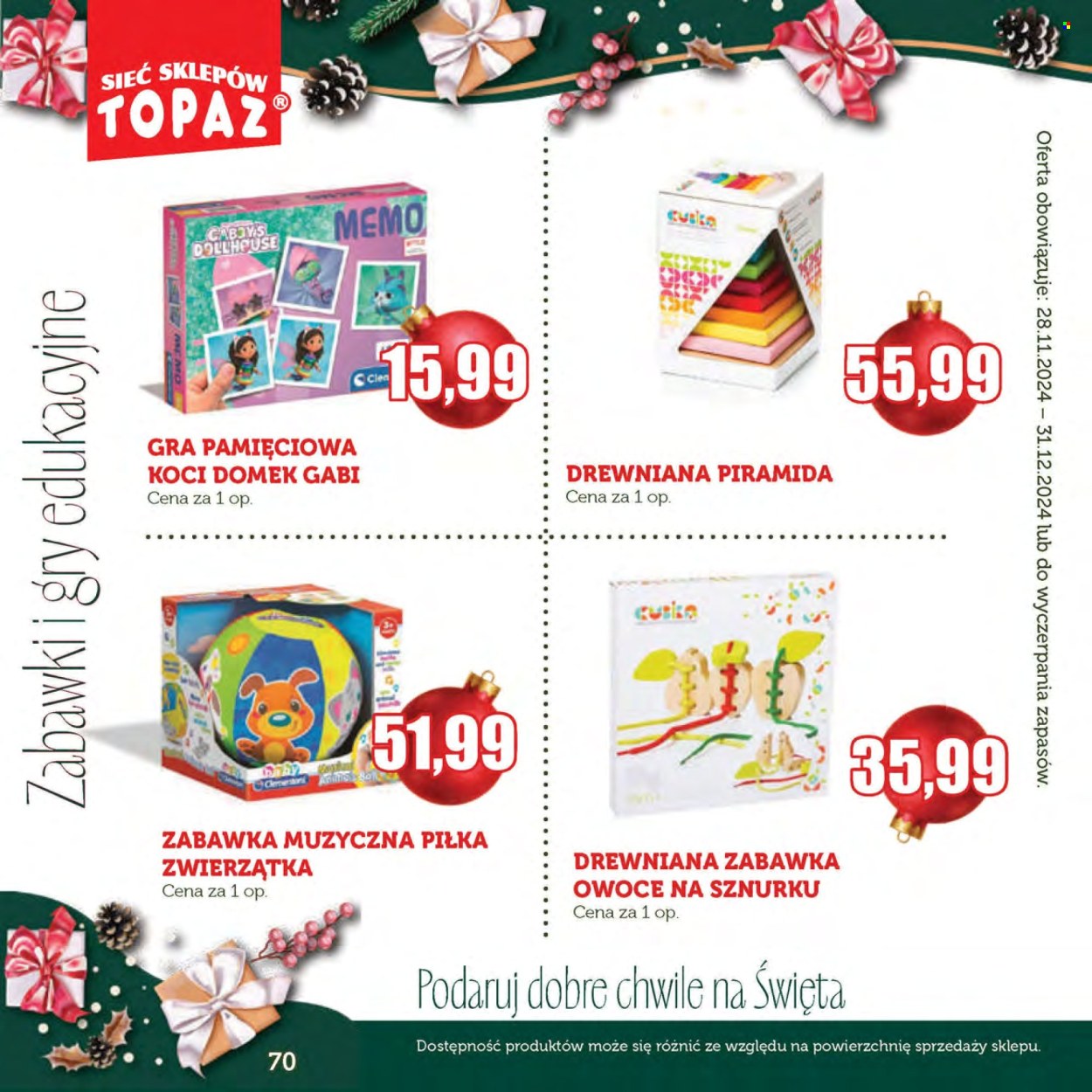 Gazetka Topaz - 28.11.2024 - 31.12.2024. Strona 70