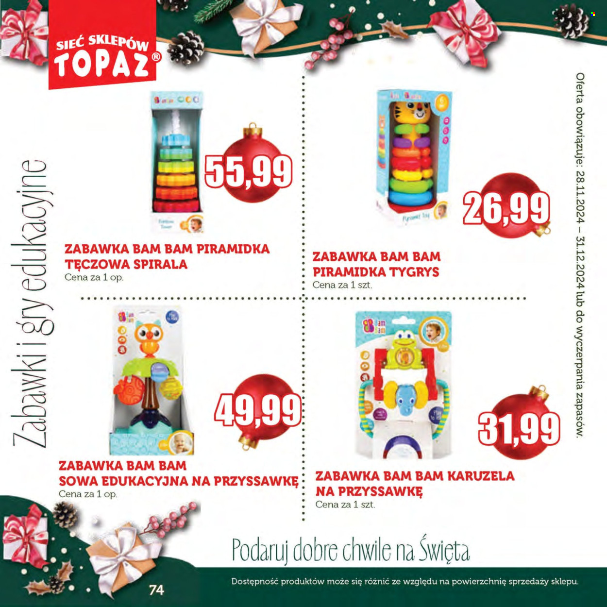 Gazetka Topaz - 28.11.2024 - 31.12.2024. Strona 74