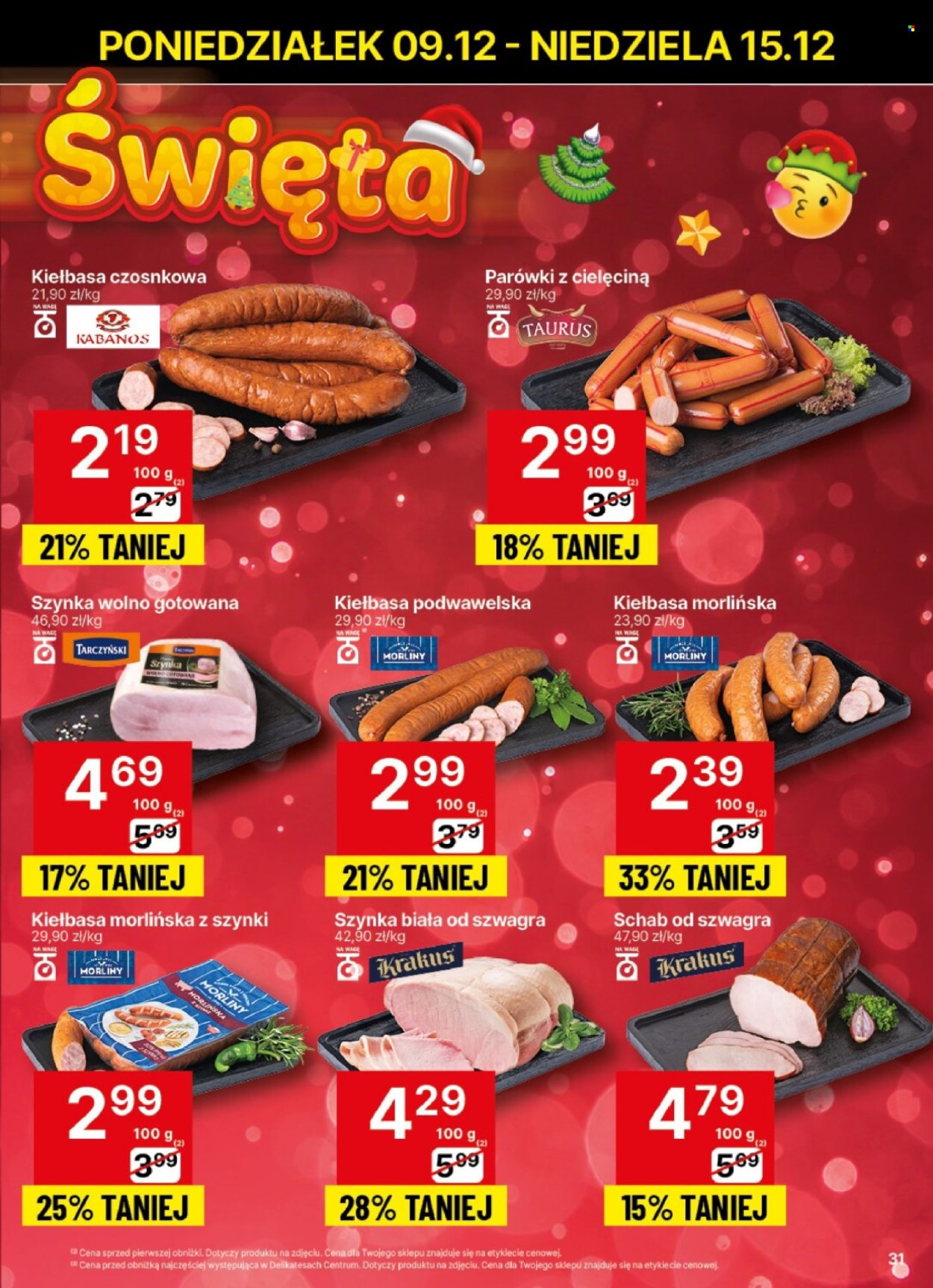 Leták Delikatesy Centrum - 9.12.2024 - 15.12.2024. Strana 31