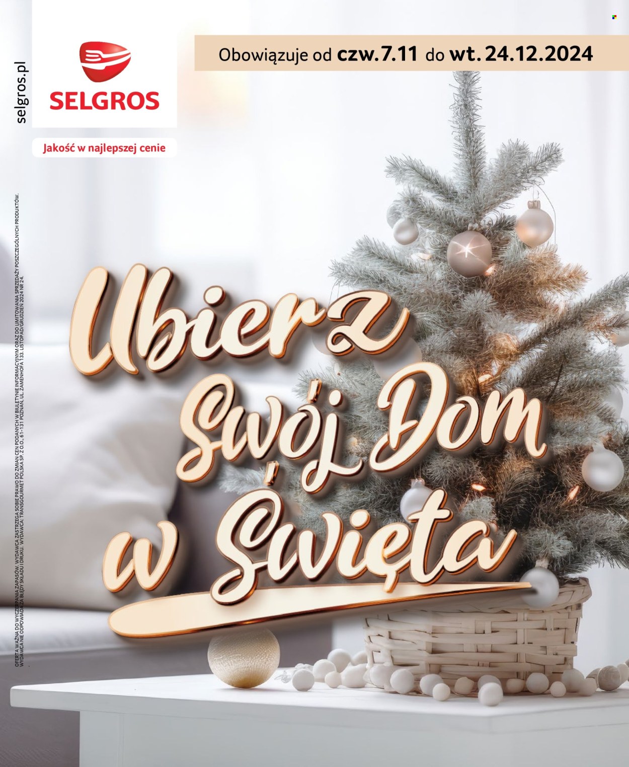 Gazetka Selgros - 7.12.2024 - 24.12.2024. Strona 1