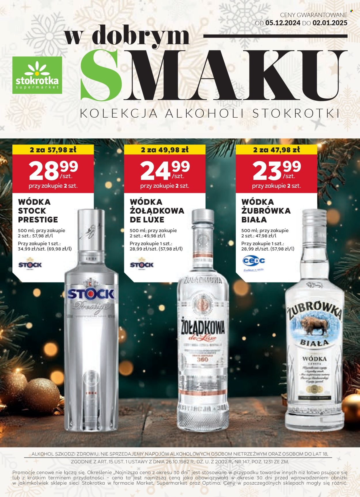 Leták Stokrotka Supermarket - 5.12.2024 - 2.1.2025. Strana 1