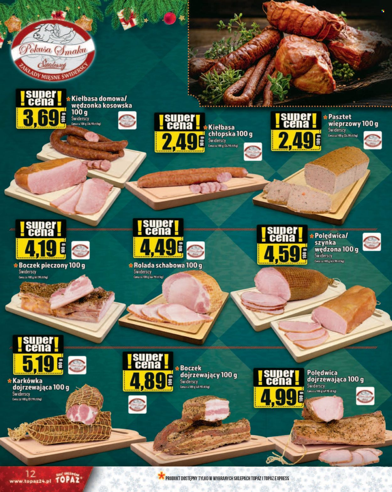 Gazetka Topaz - 19.12.2024 - 24.12.2024. Strona 12