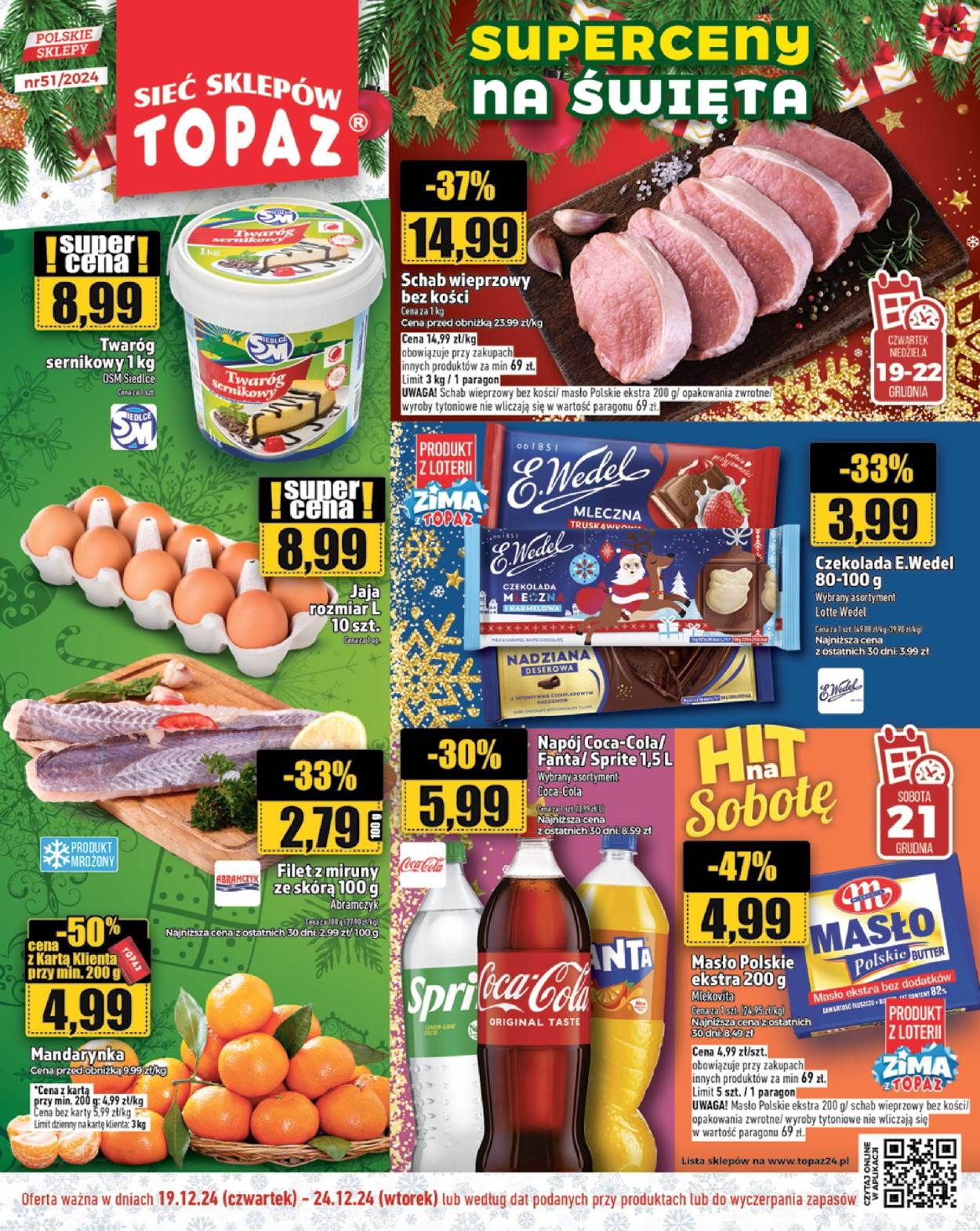 Gazetka Topaz - 19.12.2024 - 24.12.2024. Strona 1