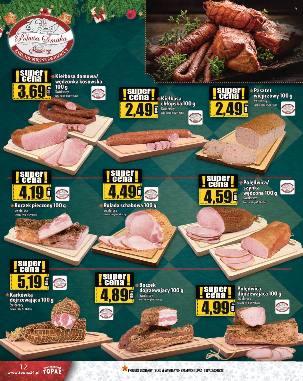 Gazetka Topaz - 19.12.2024 - 24.12.2024. Strona 12