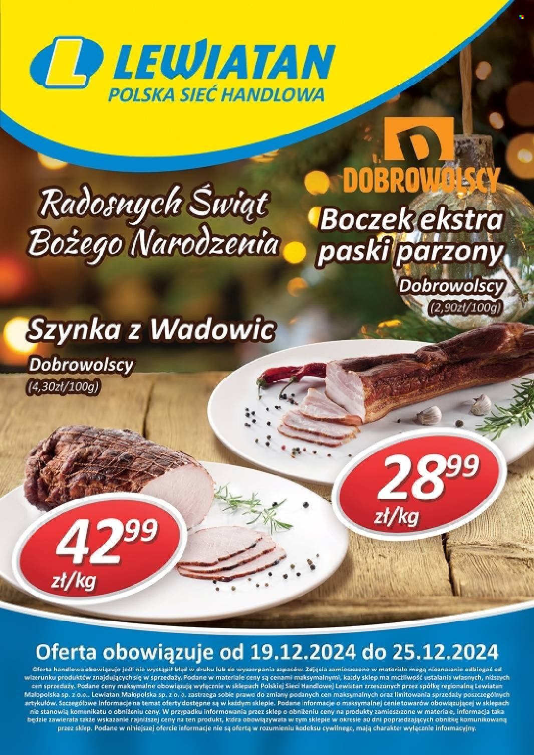 Gazetka Lewiatan - 19.12.2024 - 25.12.2024. Strona 1