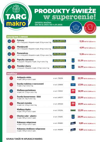 Gazetka Makro - 30.12.2024 - 4.01.2025.
