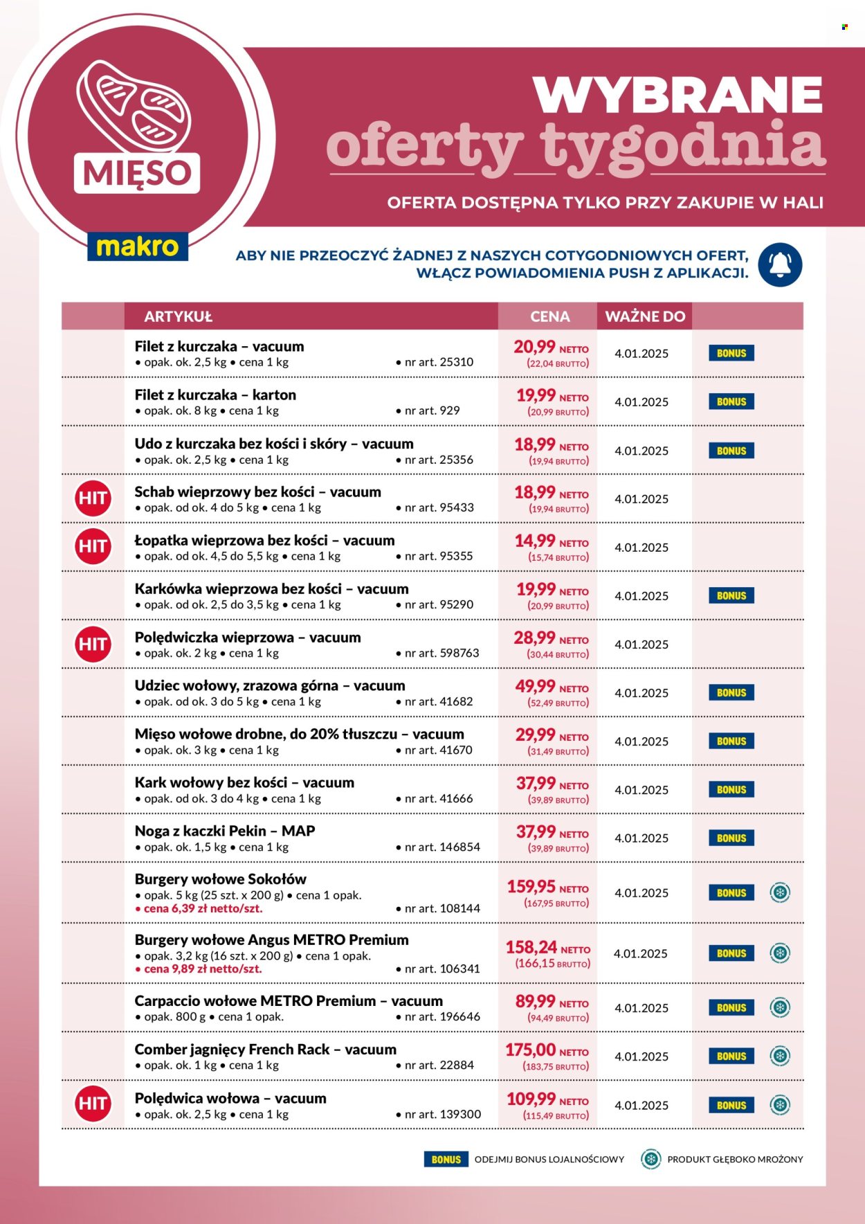 Gazetka Makro - 29.12.2024 - 4.01.2025. Strona 1